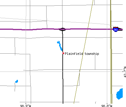 Plainfield township, SD map