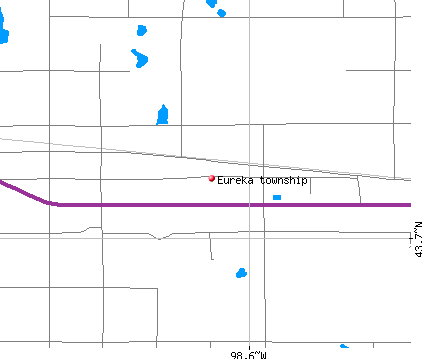 Eureka township, SD map