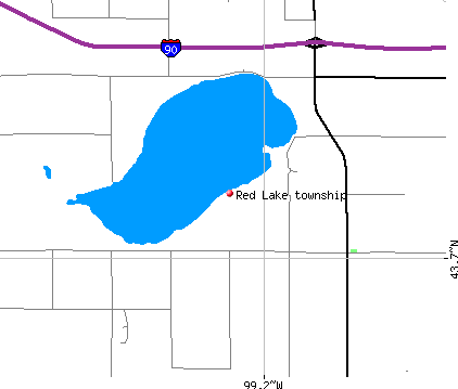 Red Lake township, SD map
