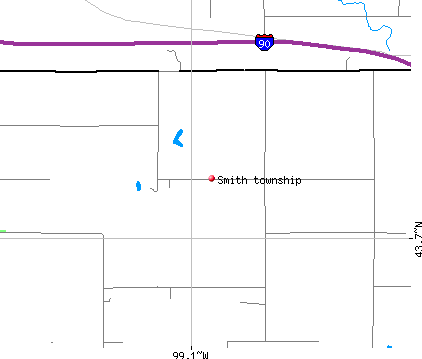 Smith township, SD map