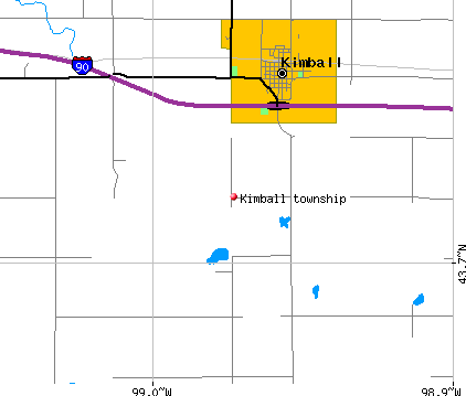 Kimball township, SD map