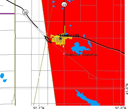 Humboldt township, SD map