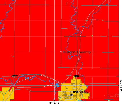 Brandon township, SD map
