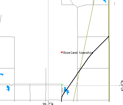 Roseland township, SD map