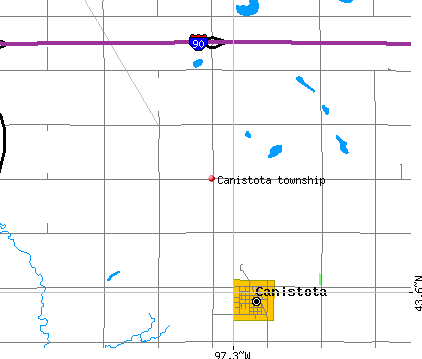 Canistota township, SD map