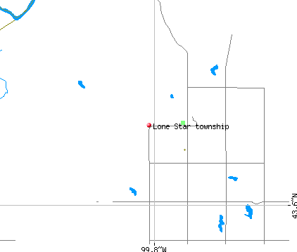 Lone Star township, SD map