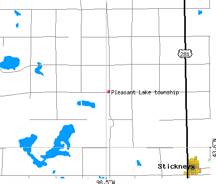 Pleasant Lake township, SD map