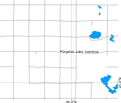 Crystal Lake township, SD map