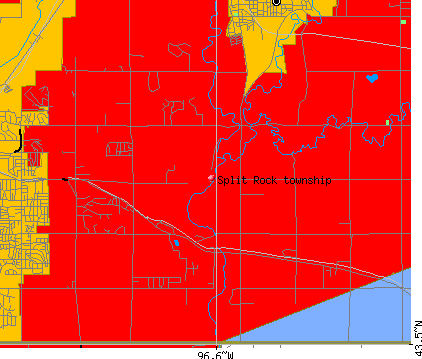 Split Rock township, SD map