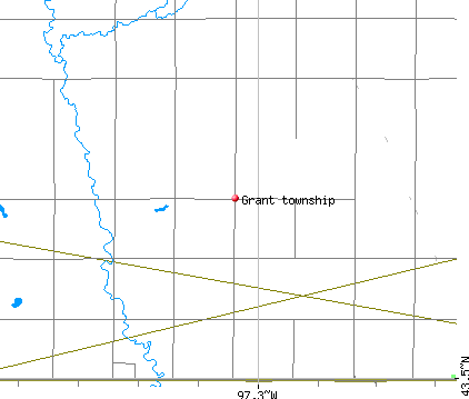 Grant township, SD map
