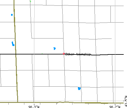 Baker township, SD map