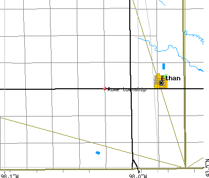 Rome township, SD map