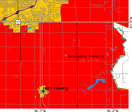Springdale township, SD map
