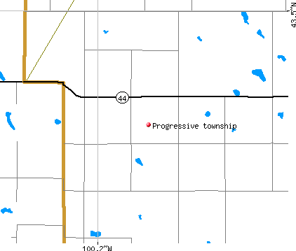 Progressive township, SD map