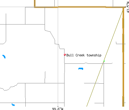 Bull Creek township, SD map
