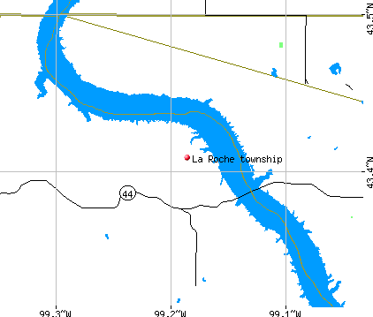 La Roche township, SD map
