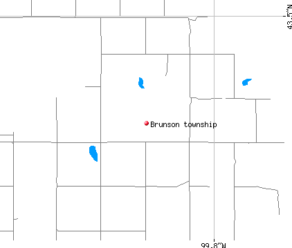 Brunson township, SD map