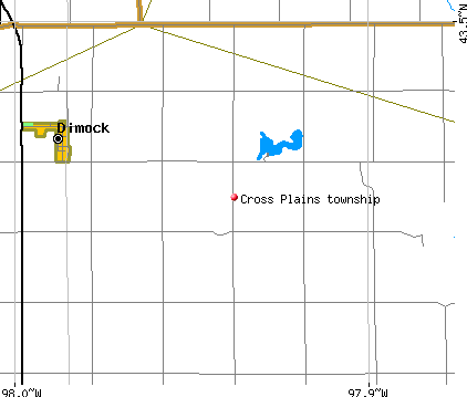 Cross Plains township, SD map