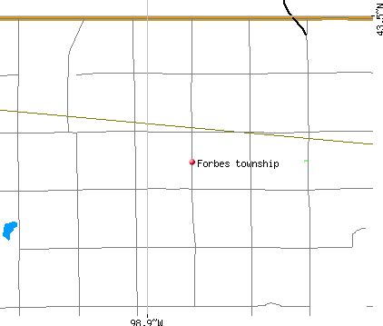 Forbes township, SD map
