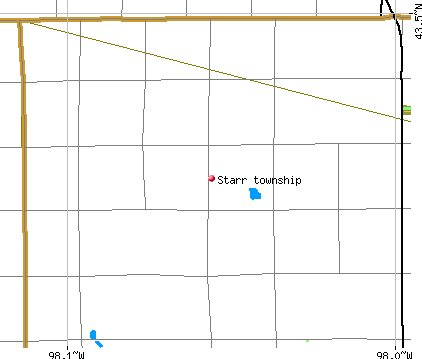 Starr township, SD map