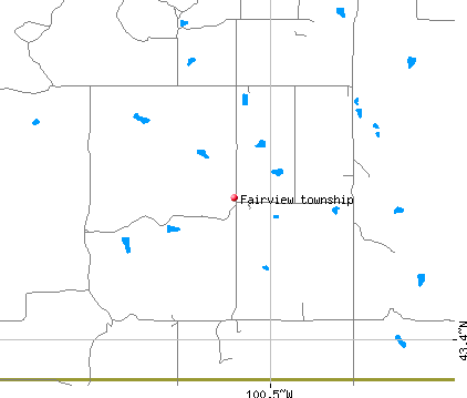Fairview township, SD map