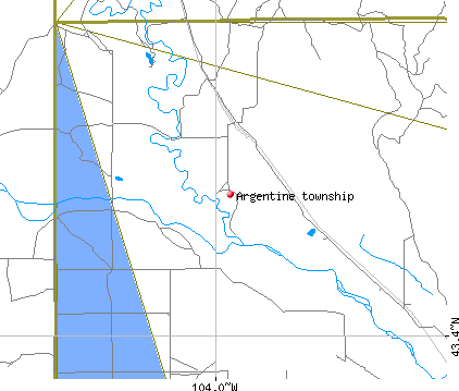 Argentine township, SD map