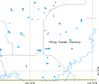 Ring Thunder township, SD map