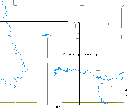 Blackpipe township, SD map