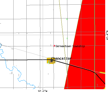 Germantown township, SD map