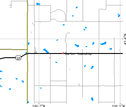 Carter township, SD map