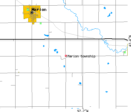 Marion township, SD map