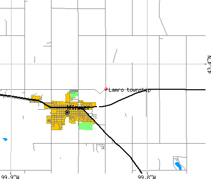 Lamro township, SD map