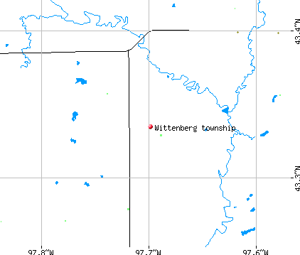 Wittenberg township, SD map
