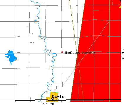 Middleton township, SD map