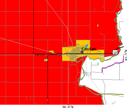 Canton township, SD map