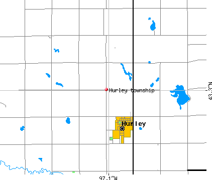 Hurley township, SD map