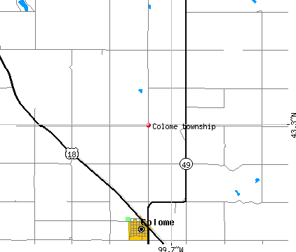 Colome township, SD map