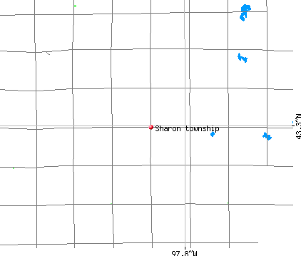 Sharon township, SD map