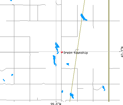 Irwin township, SD map