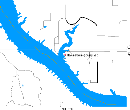 Hamilton township, SD map