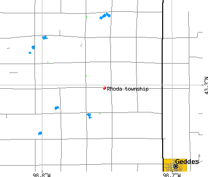 Rhoda township, SD map