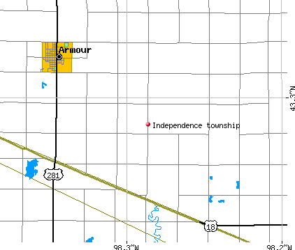 Independence township, SD map