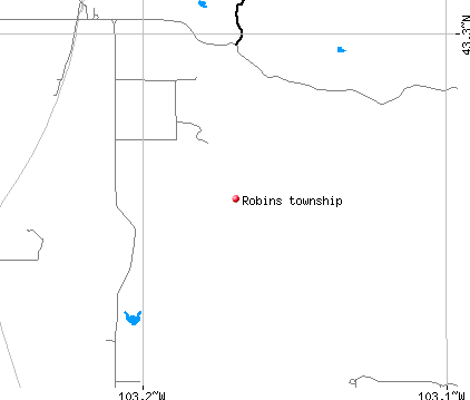 Robins township, SD map