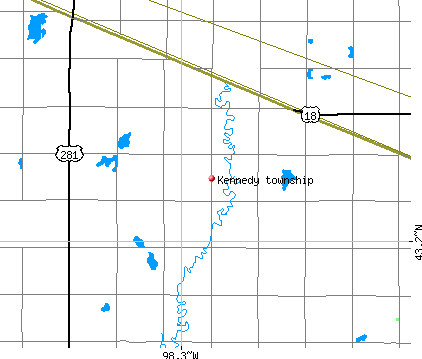 Kennedy township, SD map