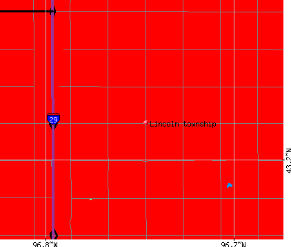 Lincoln township, SD map