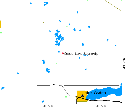 Goose Lake township, SD map