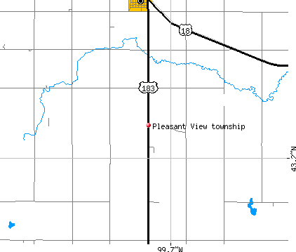 Pleasant View township, SD map