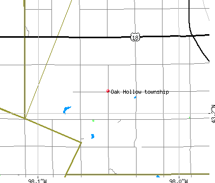 Oak Hollow township, SD map