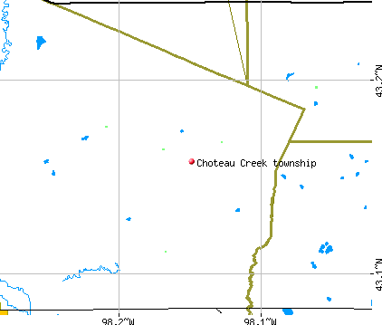 Choteau Creek township, SD map
