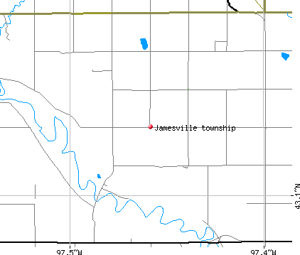 Jamesville township, SD map